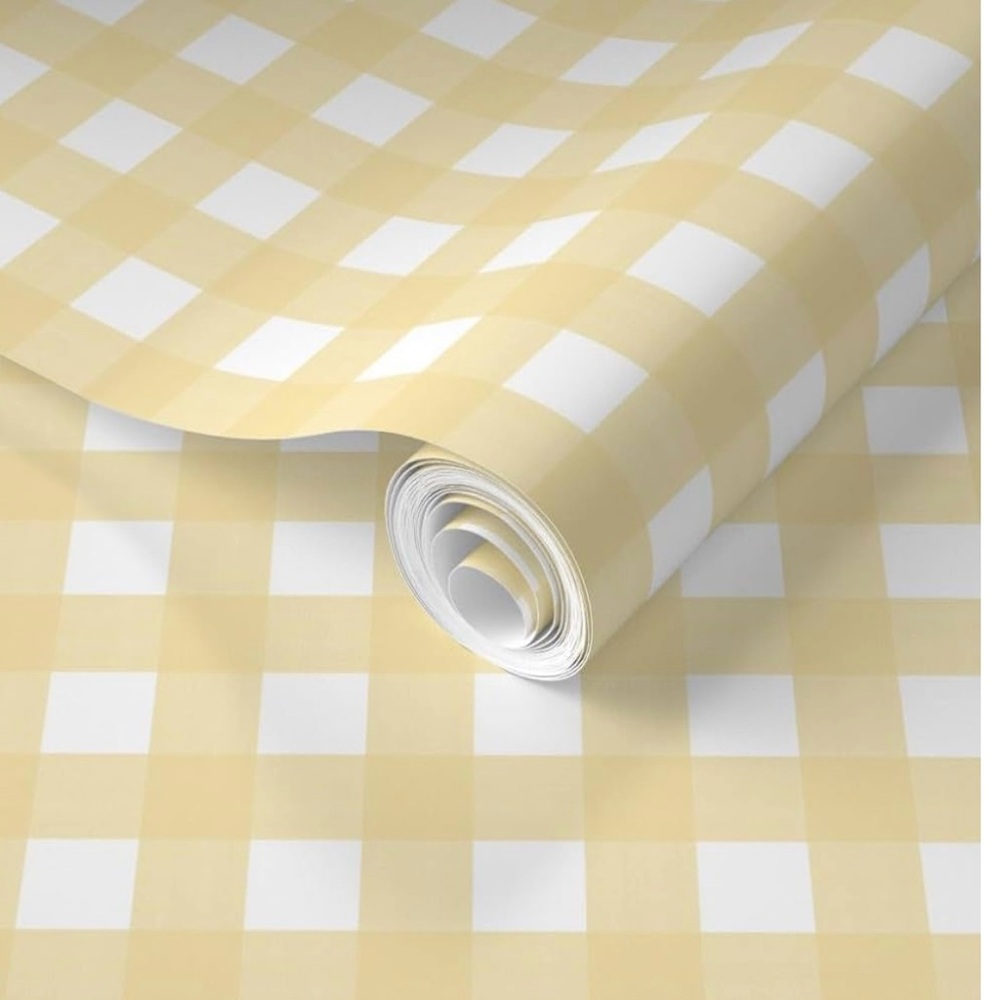 Spoonflower Removable Wallpaper 6ft x 2ft - Light Yellow
